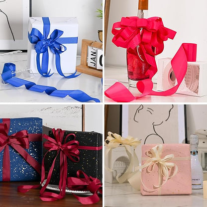 Grosgrain Ribbon 1-1/2 inch 20 Colors 5 Yards/Roll, Total 100 Yards Per Package for Christmas Tree, Wreath Decorations, Bow Making, Gift Wrapping, Flower Bouquet