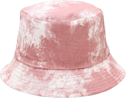 Flower Reversible Bucket Hat Cotton Summer Travel Beach Sun Hats Emboridery for Women Men