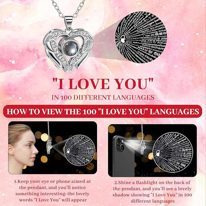FIACO Gifts for Women Preserved Real Roses with I Love You Necklace Fresh Forever Flowers Birthday Gifts for Mom Grandma Wife Girlfriend on Anniversary Christmas Valentines Romantic Gift