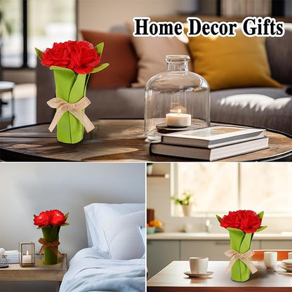 Red Rose Flower Night Light Gifts for Womens, Christmas Day Gifts for Mom Women Wife Friends Her Christmas Anniversary Birthday Gift, Perfect Ideal for Bedroom Ambiance Coffee Shop