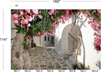 Eierme-Quiet Traditional Backstreet in Chora Town on Amorgos Island Cyclades Greece Peel and Stick 160" x 114"