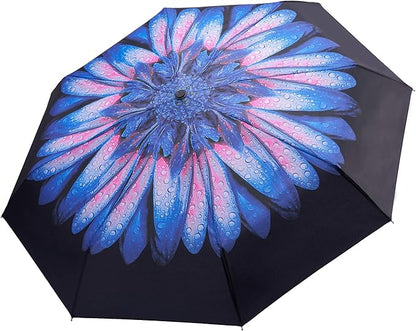 Goothdurs Automatic Mini Travel Windproof Umbrella Compact Auto Open/Close Small Lightweight Folding Rain Umbrellas for Women Men