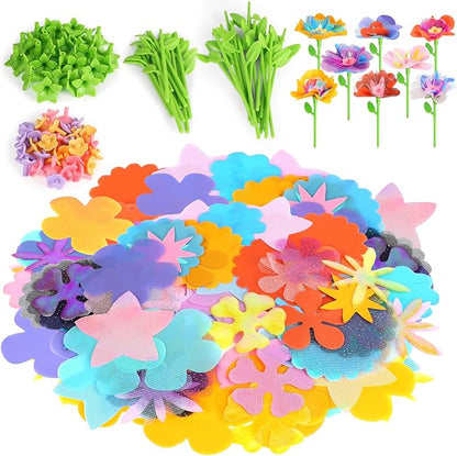 beefunni DIY Flower Bouquet Craft Accessories Can Make 32 Flowers, Flower Making Toys Accessories