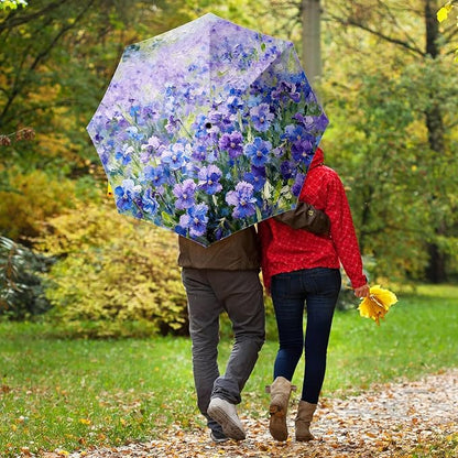 Small Compact Travel Automatic Folding Umbrella for Women, Portable Lightweight, Rain, Wind, UV Sun Shade