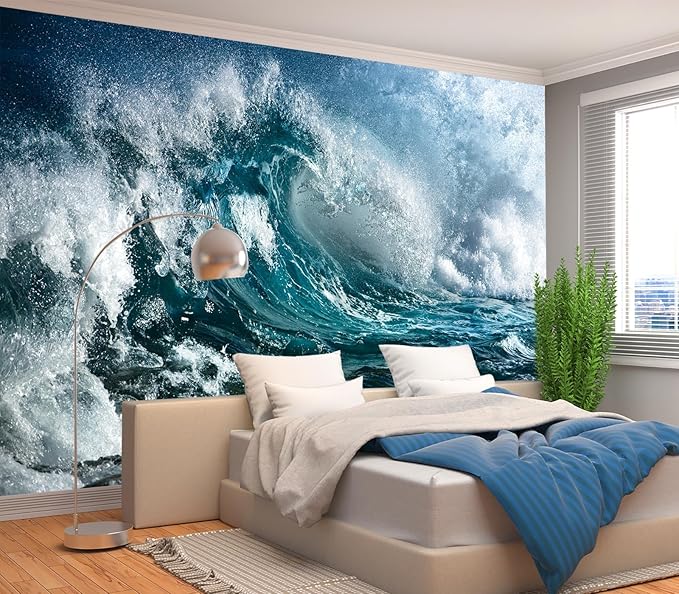 Cliouar-Ocean Mural Wallpaper Peel and Stick 160" x 114"
