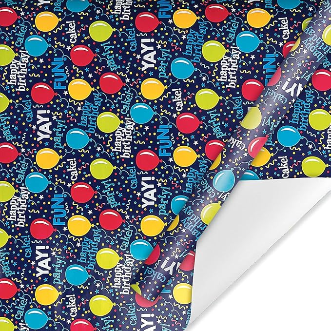 Current It's My Party Jumbo Rolled Gift Wrap - Premium Semi-Gloss 23-Inch x 32-Foot Wrapping Paper Roll, 61 Square Feet Total