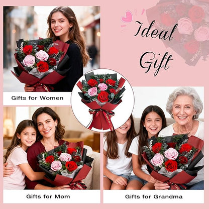 Vrioca Flowers for Delivery, Preserved Flowers Bouquets, Birthday Gifts for Women Mom