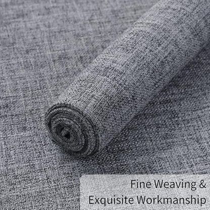 Homaxy Cloths Placemats for Dining Table Set of 6, Heat Resistant Washable Cotton Linen Blend Table Mats, Easy to Clean Place Mats for Indoor Outdoor Party Kitchen Decoration, 13" x 19", Dark Grey