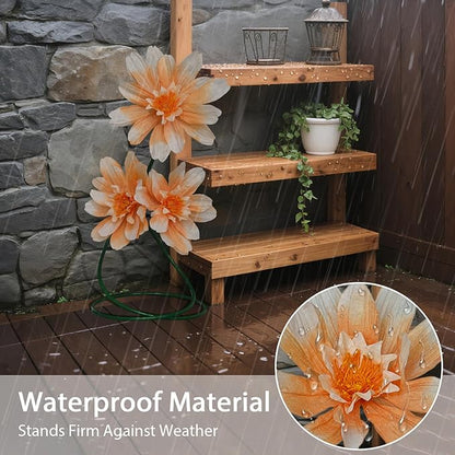 3 Pcs Giant Daisy Fake Flowers for Decoration,37.8" Large Faux Daisy Flower with Stand for Home Decor Garden,Hotel,Office,Photography Props,Wedding,Art Gallery,Shop Window Display(Orange)