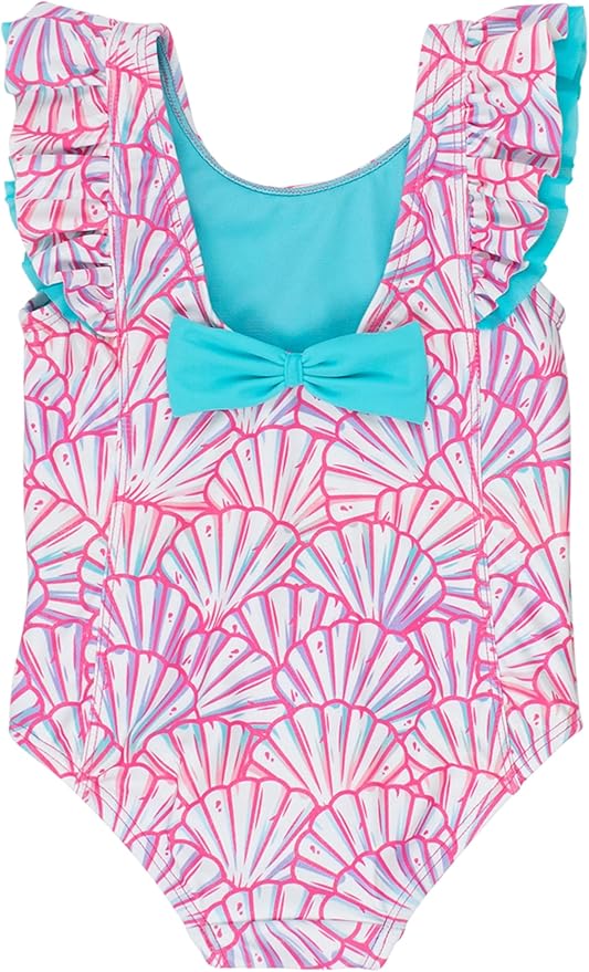 RuffleButts® Baby/Toddler Girls Ruffle Strap One Piece Swimsuit w/UPF 50+ Sun Protection