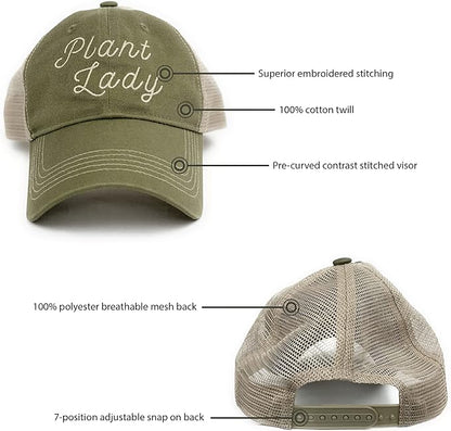 Plant Lady Hat - Olive & Khaki, Perfect Garden & Plant Lover Gifts for Women
