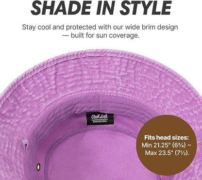 Hot Summer Bucket Hat - Trendy Cotton Sun Hat for Beach, Golf, Fishing - Fun Outdoor Vacation Boonie for Men and Women