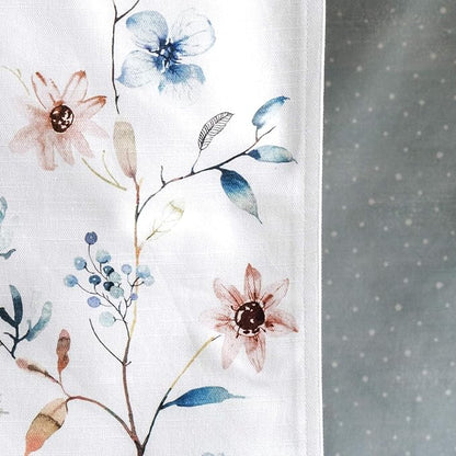 Maison d' Hermine Table Runner 100% Cotton Double Layer Table Runners 108 inches Long for Thanksgiving Christmas Decorations Home Kitchen Dining Party Wedding (Ice Florals, 14.5" x 108")