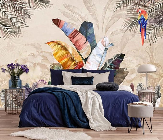 Abstract Background Floral Wallpaper Garden, Wall murals for Living Room, Bedroom, Bathroom Background Wall Decoration（Non-self-Adhesive）