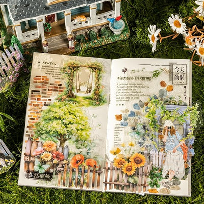 60Pcs Fence Cardstock Sticker Set, Farmhouse Style Decorative Stickers for Scrapbooking, Journaling, DIY Crafts, and Home Decor