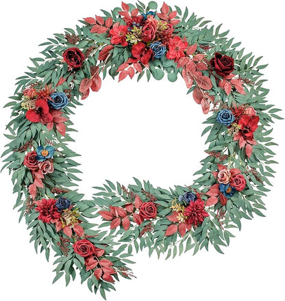 9FT Wedding Arch Flower Garland, Handmade Wedding Table Decorations,Head Table Floral Decor for Noble and Charming Wedding Ceremony