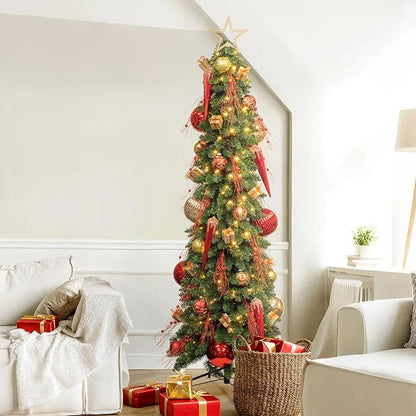 KI Store Red Christmas Tree Picks Sprays Set of 20 Glittered Twigs Decor for Christmas Tree Decoration Topper Floral Arrangement