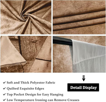 Professional Abstract Portrait Photography Backdrop,Wall with Wood Floor Backdrop for Kids Photography Baby Newborn Cake Smash Photo Shoots Hypoallergenic Fabric Photography Props(Brown-8x12ft)