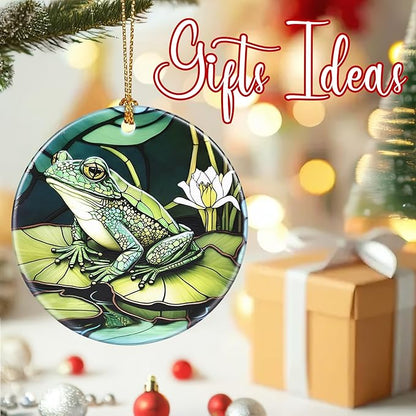 Christmas Ornaments, Frog Ornament, Christmas Tree Ornaments, Xmas Decorations, Holiday Decorations, Gifts for Frog Lovers, Holiday Party Gifts, and Xmas Gift Ideas