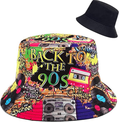 XYIYI Cute Bucket Hat Beach Fisherman Hats for Women, Reversible Double-Side-Wear