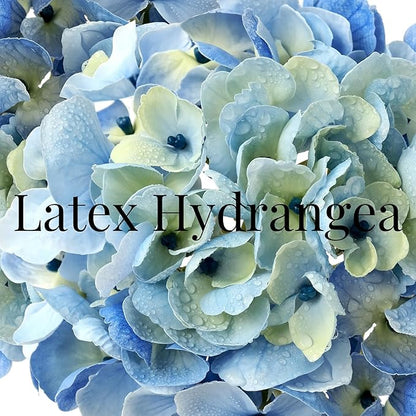 4 Pcs Real Touch Hydrangeas Gradient Blue Artificial Hydrangeas Flowers Real-Looking Faux Latex Hydrangea for Kitchen Living Room Porch Home Decor Baby Shower Party Wedding Table Centerpiece