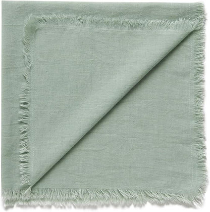 ACCENTHOME Teal Cotton Linen Napkin Set of 6 18x18 inch Dinner Napkins - Washable Soft Premium Hotel Quality Reusable Napkins Perfect Table Napkins for Family Dinners, Weddings & Everyday Use