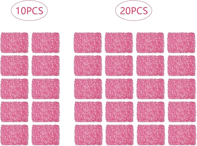 LOYALHEARTDY 20 PCS Artificial Flower Wall Panel 24" x 16" Faux Flowers Wall Decoration Pink Hydrangea Flower Panels Wall for Home Party Wedding Christmas Festival Photo Backgdrop Decor