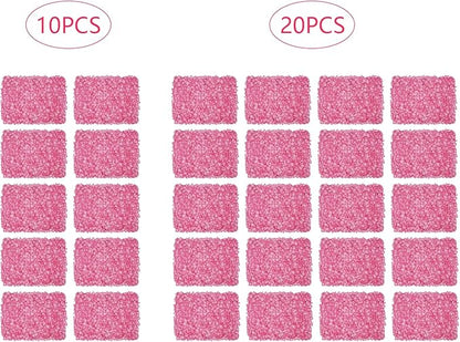 LOYALHEARTDY 20 PCS Artificial Flower Wall Panel 24" x 16" Faux Flowers Wall Decoration Pink Hydrangea Flower Panels Wall for Home Party Wedding Christmas Festival Photo Backgdrop Decor