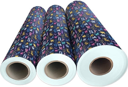 Jillson Roberts Bulk Gift Wrap, Everyday Gift Wrapping Supplies, Astrology, 1/4 Ream 208 feet x 30 inches
