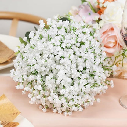 DEEMEI Babys Breath Artificial Flowers 10Pcs 30 Branches Fake Babys Breath Flowers Artificial Bulk Gypsophila Bouquets Real Touch Faux Flowers for Wedding Floral Arrangement Party Home Decor