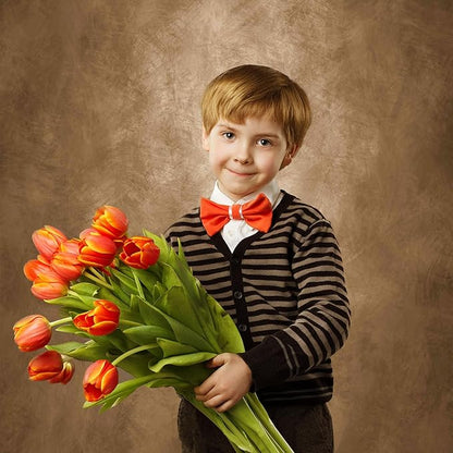 Abstract Professional Photography Backdrop for Portrait Photo Props Booth Background Photoshoot Studio with Polyester Fabric Roller Pocket on Top(8x12ft,Dark Brown,No Stand)