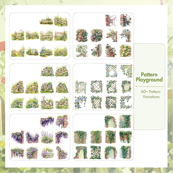 3.4" Large Flower Stickers for Scrapbooking – 60PCS Waterproof Wall &Floral Stickers for Journaling, Junk Journal Supplies, Card Making, DIY Crafts & Bullet Journal Planner