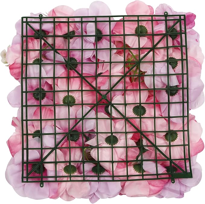 15"x 15" Artificial Flower Wall Panels,Flower Wall Mat Silk Flower Panels for Outdoor Garden Backyard Fence Fence Privacy Screen and Indoor Wall Decor(12Pcs White,Style 3)