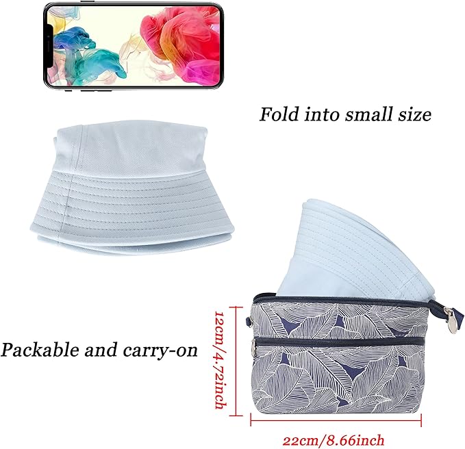 ZLYC Unisex Fashion Embroidered Bucket Hat Summer Fisherman Cap for Men Women