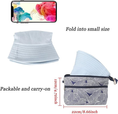 ZLYC Unisex Fashion Embroidered Bucket Hat Summer Fisherman Cap for Men Women