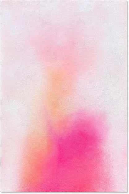 Hand-Painted Pink Abstract Canvas Wall Decoration Painting Contemporary Minimalist Art Works Living Room, Bedroom, Dining Room Wall Decoration 40x28 Inches