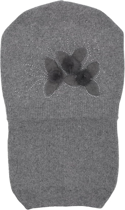 ZLYC Women Floral Slouchy Beanie Hat Double Layer Winter Knit Skull Cap
