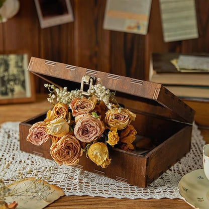 AW BRIDAL Personalized Wedding Keepsake Box with Lid, Wood Memory Storage box, Bridal Shower Gifts Anniversary Engagement Wedding Gifts for Couples Newlyweds//DK2201CPP37//