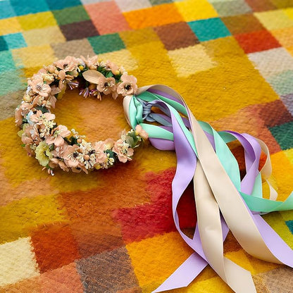 5/8 Ribbon, 10 Vintage Colors，50 Yards Satin Ribbon Set, Double Faced, 5 Yards Each for DIY Crafts, Gift Wrapping, Flower Bouquet, Bow, Hair, Wedding, Welcome Holiday Party Decorations