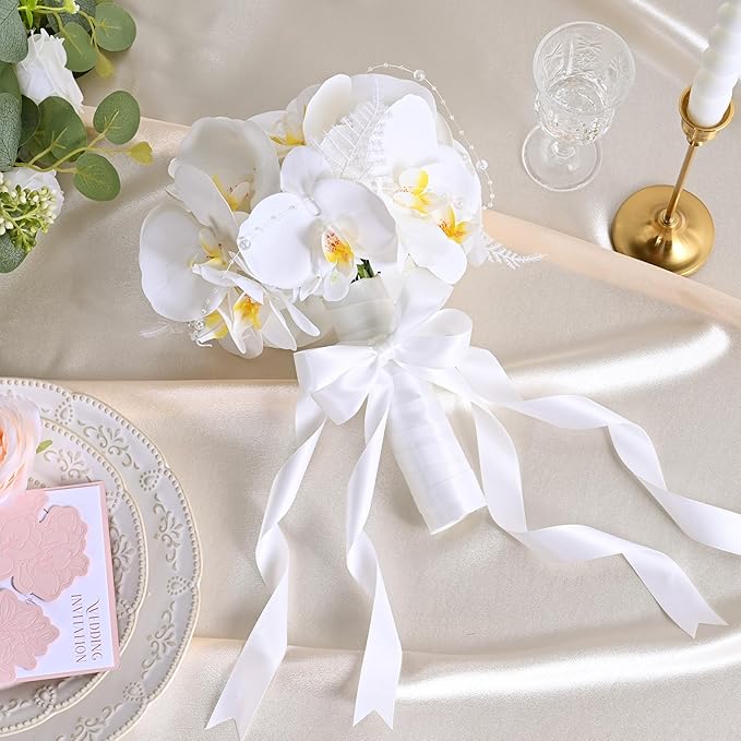 White Double Face Satin Ribbon 1 inch X 50 Yards Spool Bright Colors Very Suitable for Weddings Gift Package Wrapping Dancer Wand Sewing Party Hair Bow Invitation Decorations and More