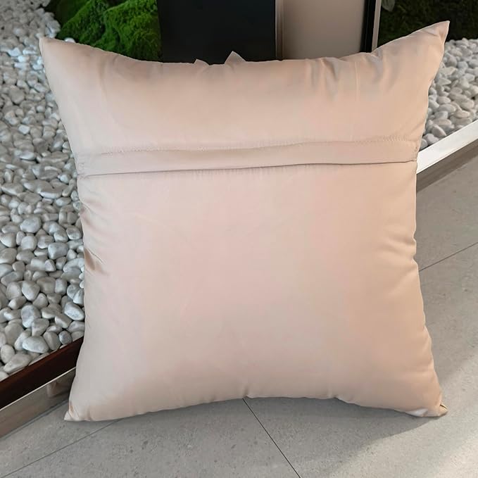 Bella's Giftshop 3D Sunflower Decorative Throw Pillow Covers for Bed Sofa Couch Car, Accent Floral Taffeta Cushion Cover, Handmade Pillow Cases Living Room Decor, 17x17 Inch-Beige/Taupe