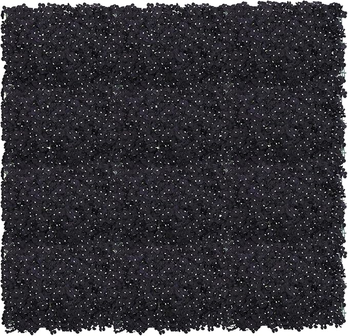 Flower Wall Panel Set,Black Artificial Wall Flower Backdrop,12 Pcs 23.62" X 15.75" 3D Silk Hydrangea Rose Floral Panel,Faux Roses Artificial Flower Backdrop for Wall Decor (12PCS-Black2)