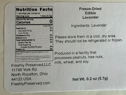 Freshly Preserved Edible Lavender-Freeze-Dried Flowers(.2 oz, 20+ Stems)-Edible Flowers for Cakes-Fresh Dried Lavender for Cocktails-Craft Flowers For Decorating, Baking, Drinks-Edible Drink Toppers