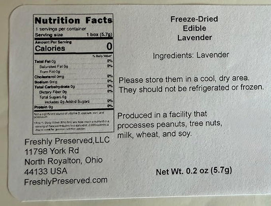 Freshly Preserved Edible Lavender-Freeze-Dried Flowers(.2 oz, 20+ Stems)-Edible Flowers for Cakes-Fresh Dried Lavender for Cocktails-Craft Flowers For Decorating, Baking, Drinks-Edible Drink Toppers