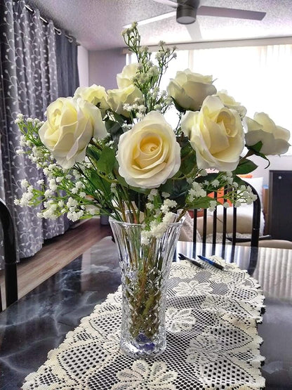 DEEMEI 12 PCS Babys Breath Artificial Flowers Fake Babys Breath Flowers Artificial Bulk White Gypsophila Bouquets Real Touch Faux Flowers for Wedding Floral Arrangement Party Home Decoration