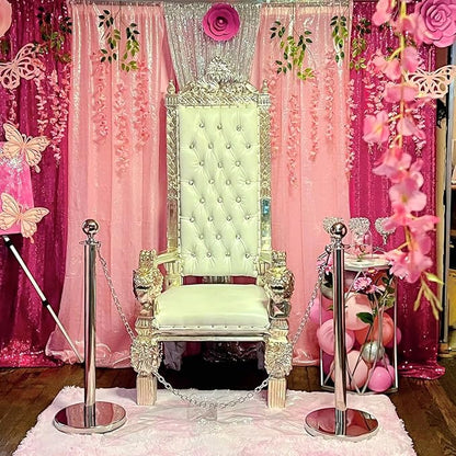 Hot Pink Sequin Backdrop Curtains 4FTx8FT 2 Panels Fuchsia Sparkle Backgound Drapes Glitter Metal Backdrop Curtain for Weddings Showers Photophy Parties Birthday