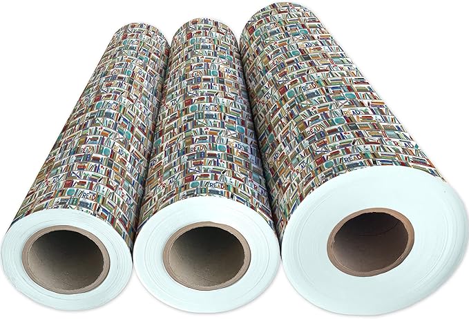 Jillson Roberts Bulk Gift Wrap, Everyday Gift Wrapping Supplies, Books, 1/2 Ream 417 feet x 24 inches