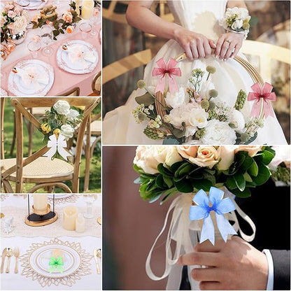 1-1/2 Inch x 50 Yards Sheer Organza Ribbon Chiffon Ribbon for Gift Wedding Flower Bouquet Wrapping Decorations Crafts (Royal Blue)