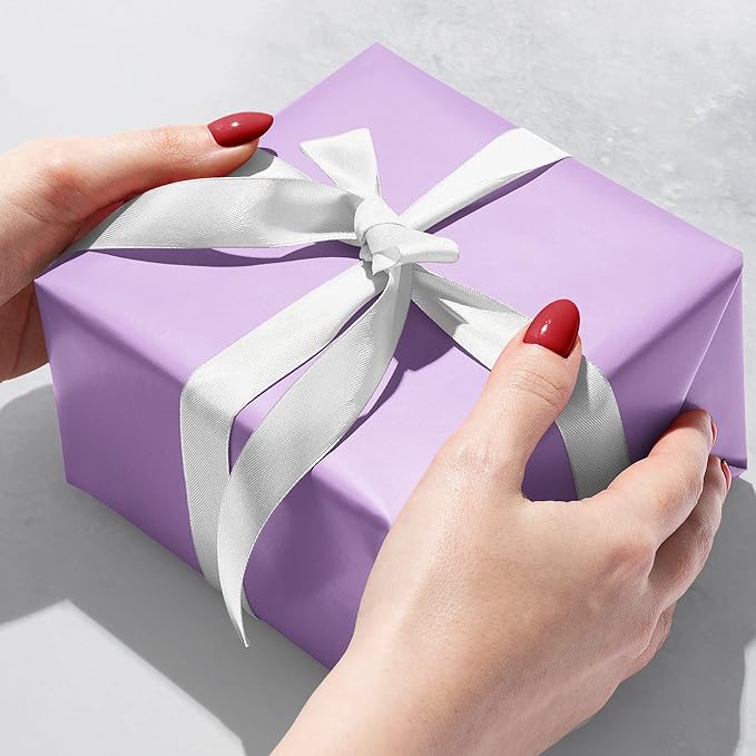 Jillson Roberts Bulk Gift Wrap, Everyday Gift Wrapping Supplies, Lavender Matte, Full Ream 833 feet x 30 inches