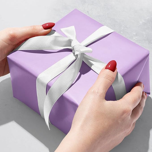 Jillson Roberts Bulk Gift Wrap, Everyday Gift Wrapping Supplies, Lavender Matte, 1/4 Ream 208 feet x 24 inches